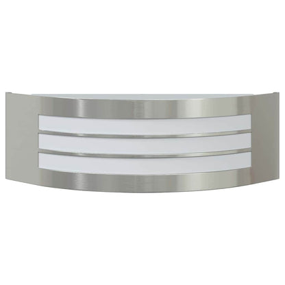 vidaXL Outdoor Wall Light 2 pcs Silver Stainless Steel IP44