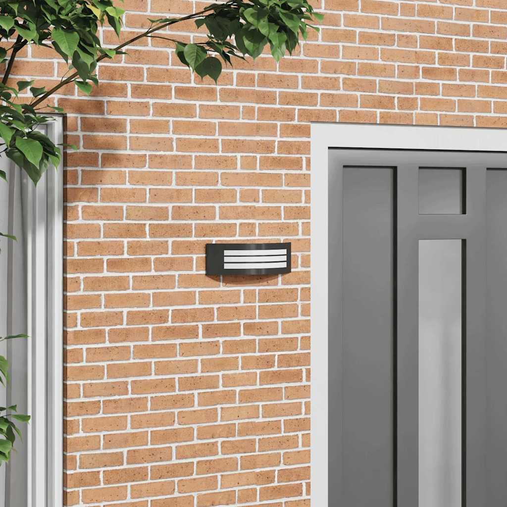 vidaXL Outdoor Wall Light Black Stainless Steel IP44