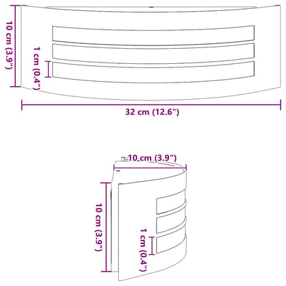 vidaXL Outdoor Wall Light Black 32 x 10 x 10 cm