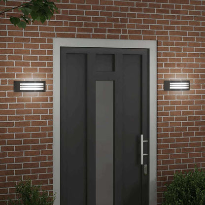 vidaXL Outdoor Wall Light 2 pcs Black 32 x 10 x 10 cm