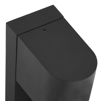 vidaXL Outdoor Wall Light Black 12 x 7 x 15 cm Stainless Steel