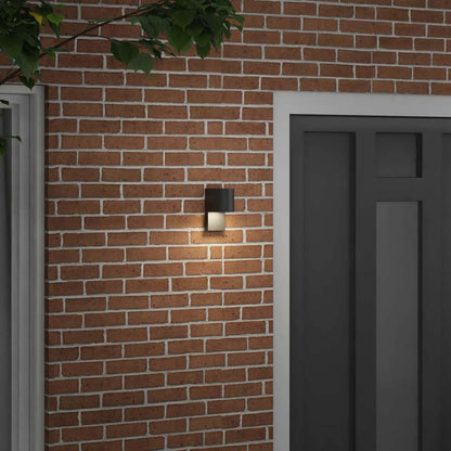 vidaXL Outdoor Wall Light Black 12 x 7 x 15 cm Stainless Steel