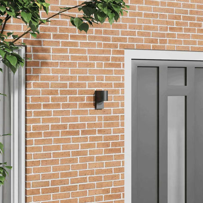 vidaXL Outdoor Wall Light Black 12 x 7 x 15 cm Stainless Steel