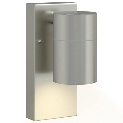 vidaXL Outdoor Wall Light Silver Stainless Steel IP44