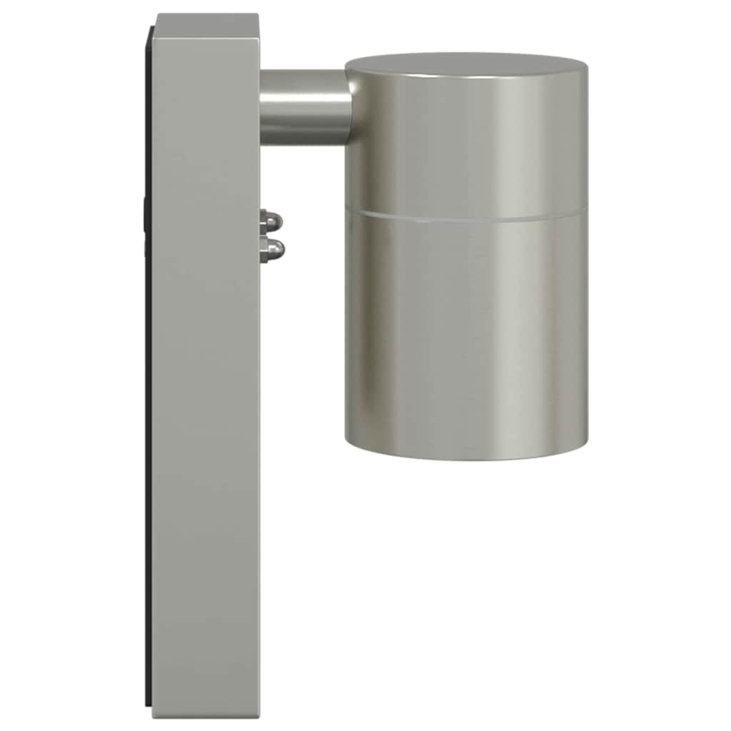 vidaXL Outdoor Wall Light Silver 6.5 x 10.5 x 16 cm