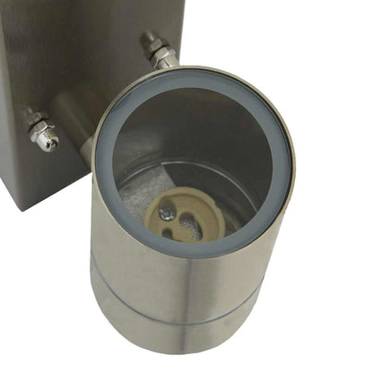 vidaXL Outdoor Wall Lights 2 pcs Silver Stainless Steel IP44