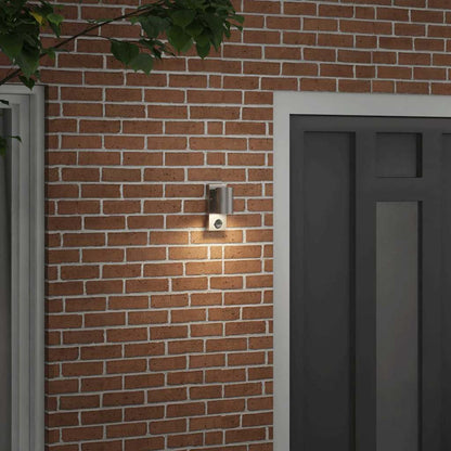 vidaXL Outdoor Wall Light Silver 6.5 x 10.5 x 16 cm