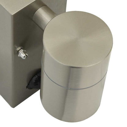 vidaXL Outdoor Wall Lights with Sensor 2 pcs Silver Stainless Steel IP44