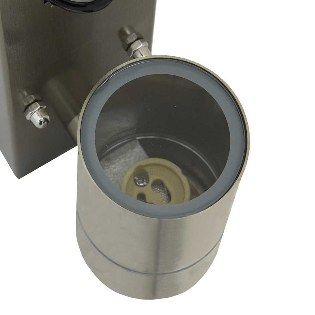 vidaXL Outdoor Wall Lights with Sensor 2 pcs Silver Stainless Steel IP44