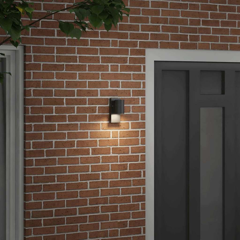 vidaXL Outdoor Wall Light Black 6.5 x 10.5 x 16 cm