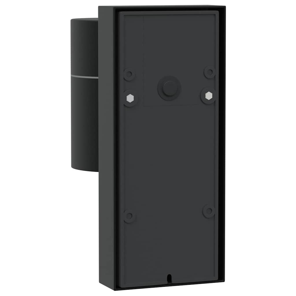 vidaXL Outdoor Wall Light Black Stainless Steel IP44