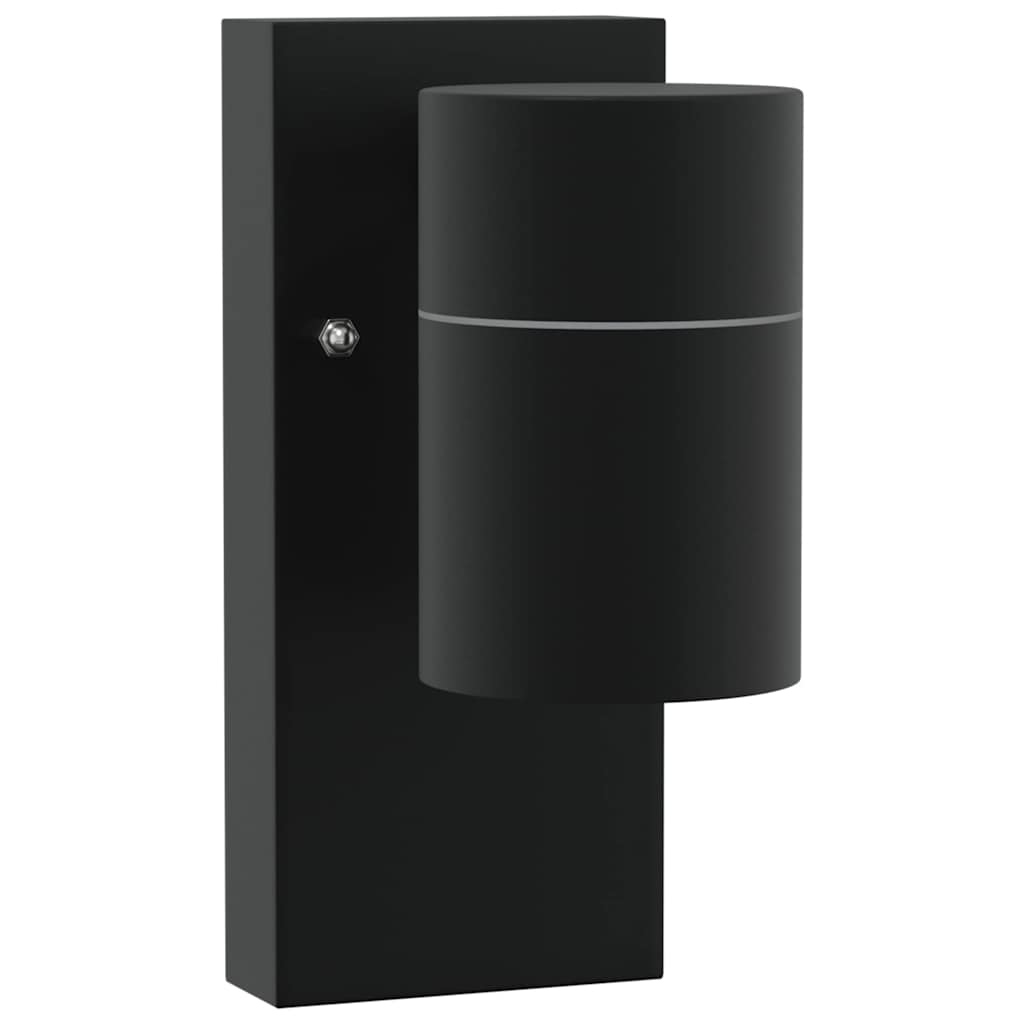 vidaXL Outdoor Wall Lights 2 pcs Black 6.5 x 10.5 x 16 cm