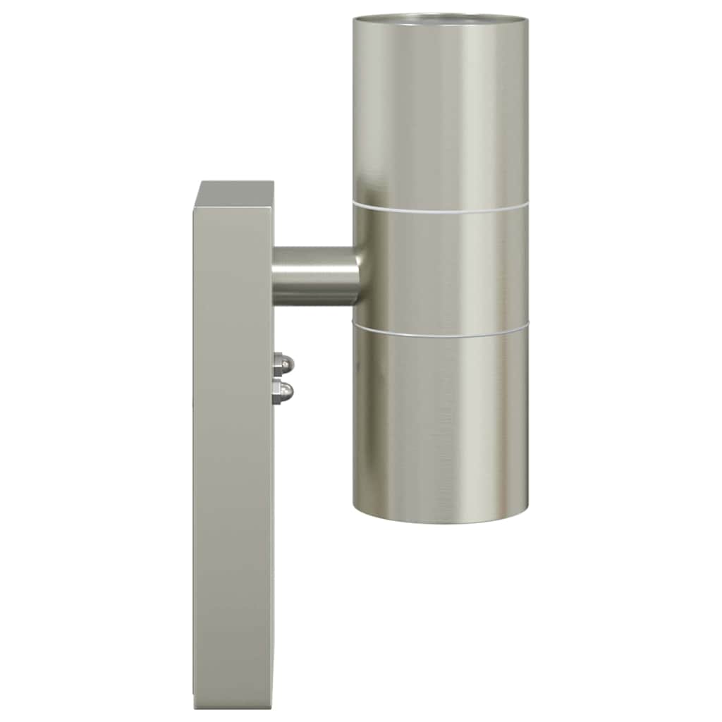 vidaXL Outdoor Wall Light Silver Stainless Steel IP44
