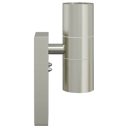 vidaXL Outdoor Wall Light Silver 7 x 10 x 22 cm