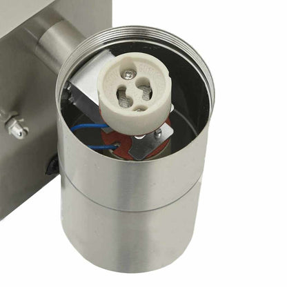 vidaXL Outdoor Wall Light Silver 7 x 10 x 22 cm