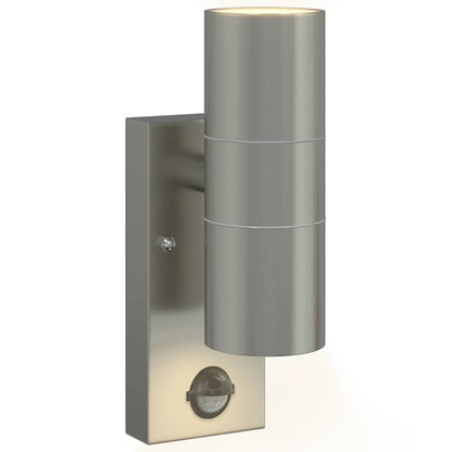 vidaXL Outdoor Wall Light Silver 7 x 10 x 22 cm