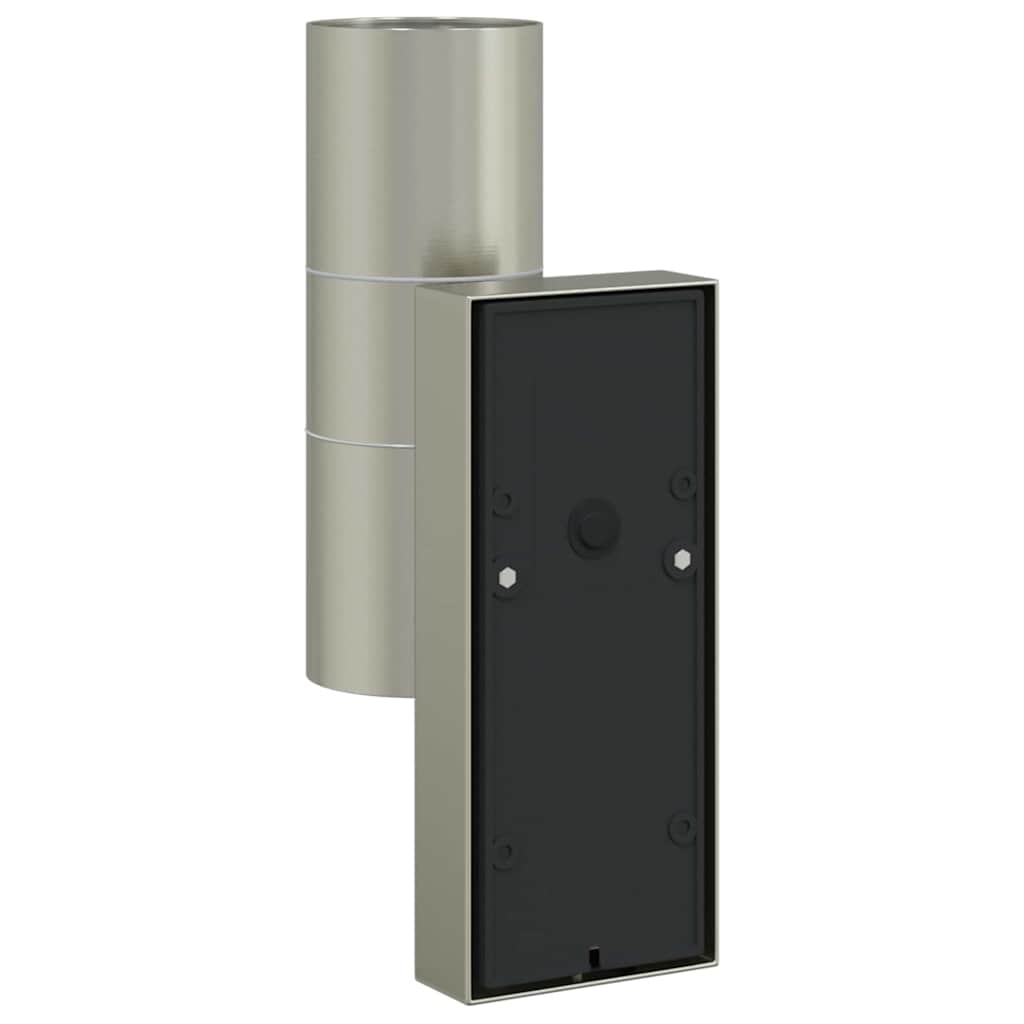 vidaXL Outdoor Wall Light 2 pcs Silver 7 x 10 x 22 cm