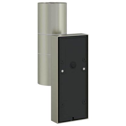 vidaXL Outdoor Wall Light 2 pcs Silver 7 x 10 x 22 cm