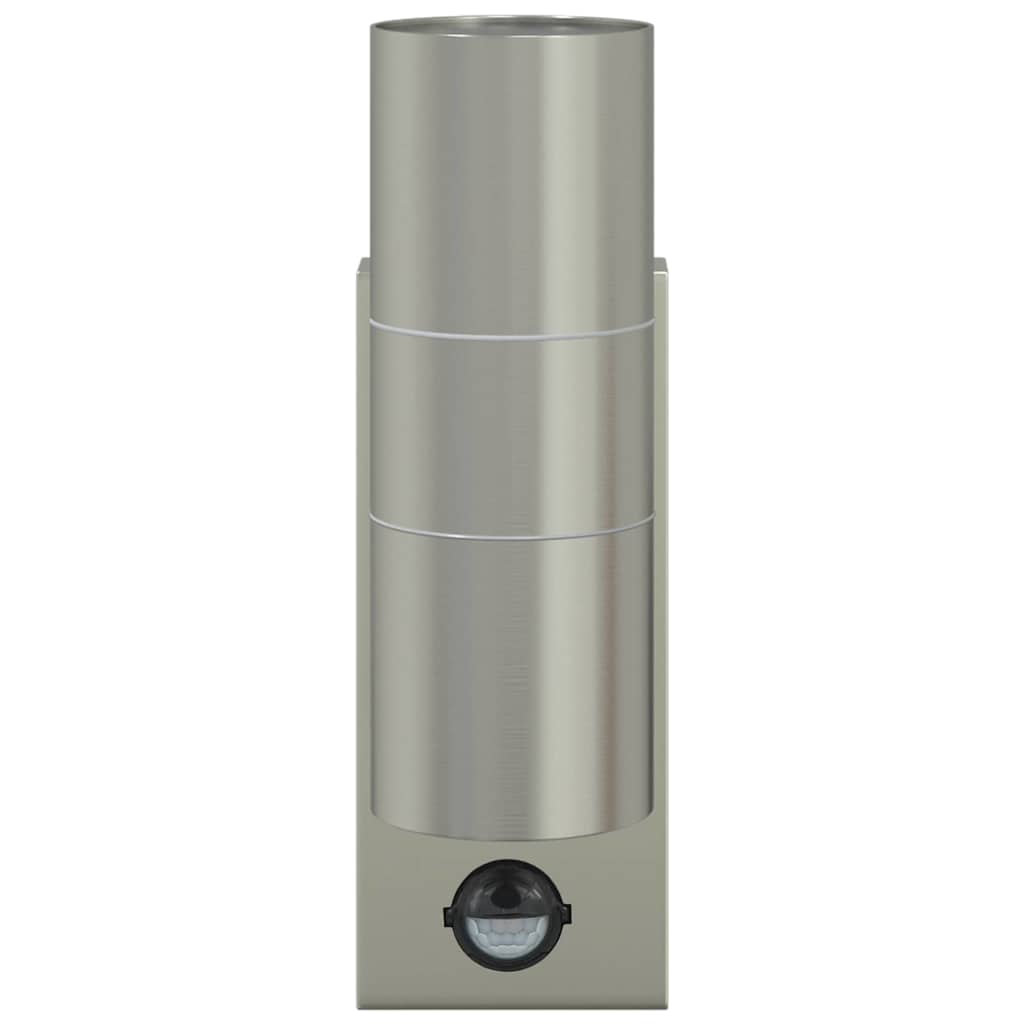 vidaXL Outdoor Wall Light 2 pcs Silver 7 x 10 x 22 cm