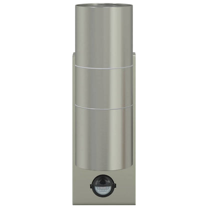 vidaXL Outdoor Wall Light 2 pcs Silver 7 x 10 x 22 cm