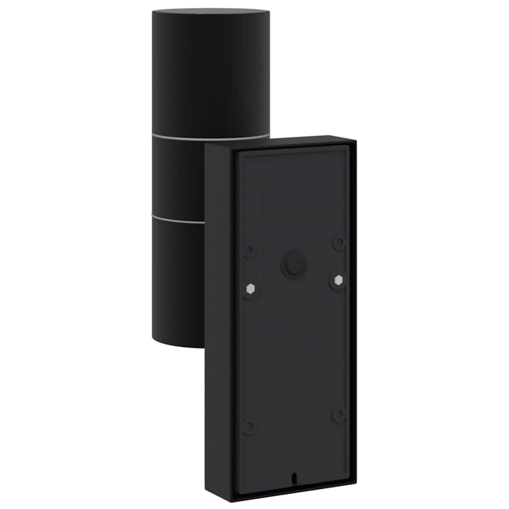 vidaXL Outdoor Wall Light Black Stainless Steel IP44
