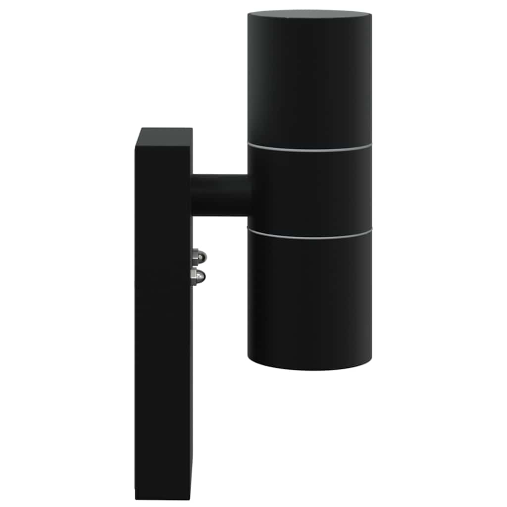 vidaXL Outdoor Wall Light Black Stainless Steel IP44