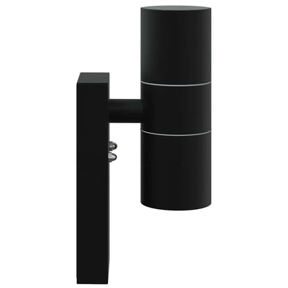 vidaXL Outdoor Wall Light Black Stainless Steel IP44