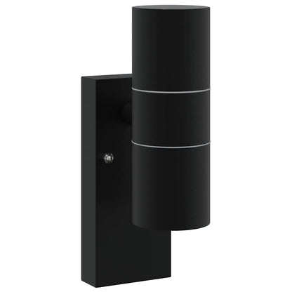 vidaXL Outdoor Wall Light 2 pcs Black 7 x 10 x 22 cm