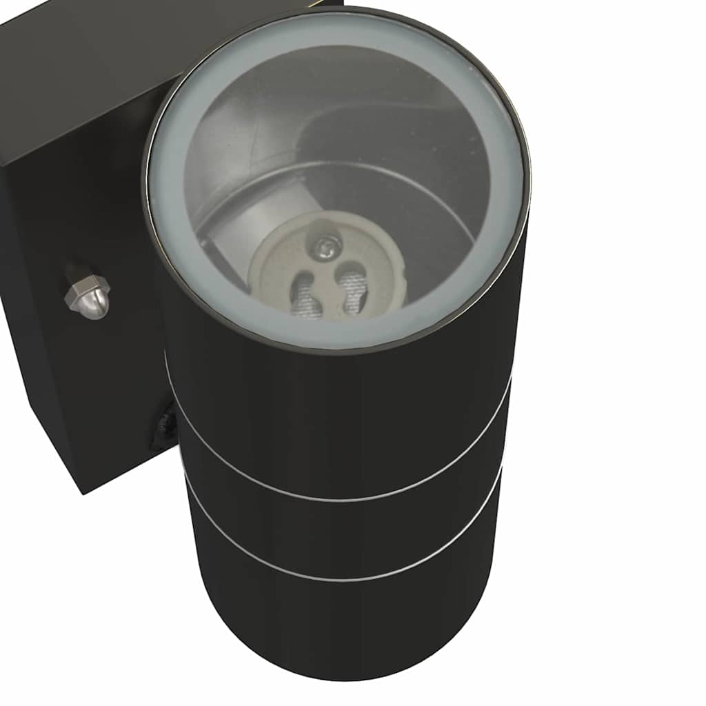 vidaXL Outdoor Wall Light Black 7 x 10 x 22 cm