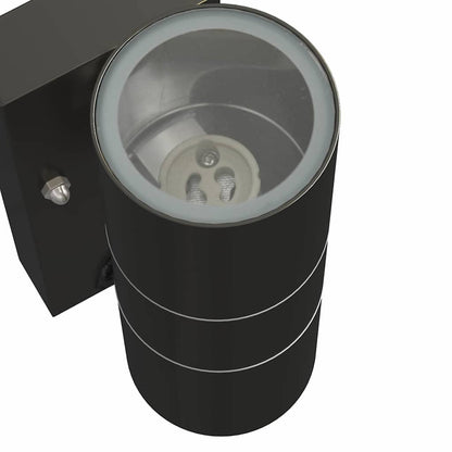 vidaXL Outdoor Wall Light Black 7 x 10 x 22 cm