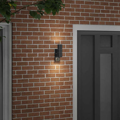 vidaXL Outdoor Wall Light Black 7 x 10 x 22 cm