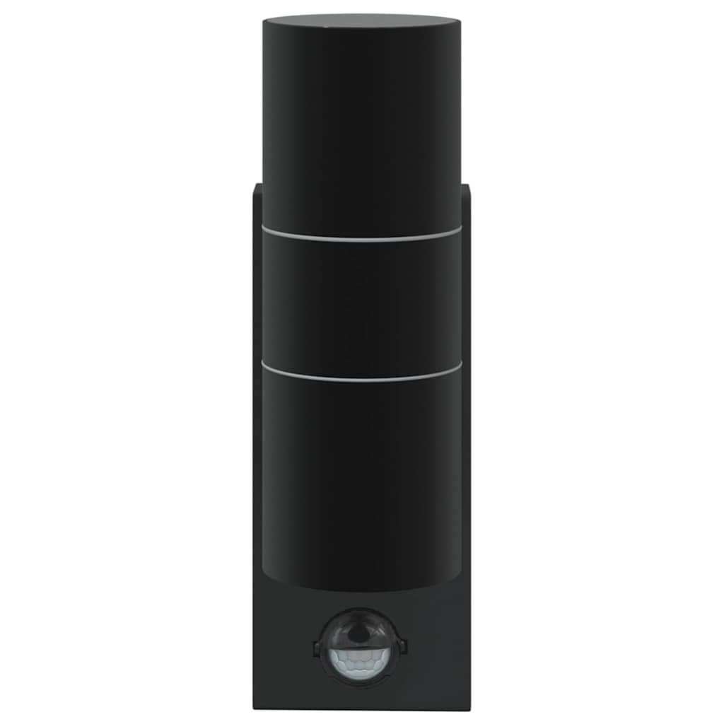 vidaXL Outdoor Wall Light 2 pcs Black 7 x 10 x 22 cm