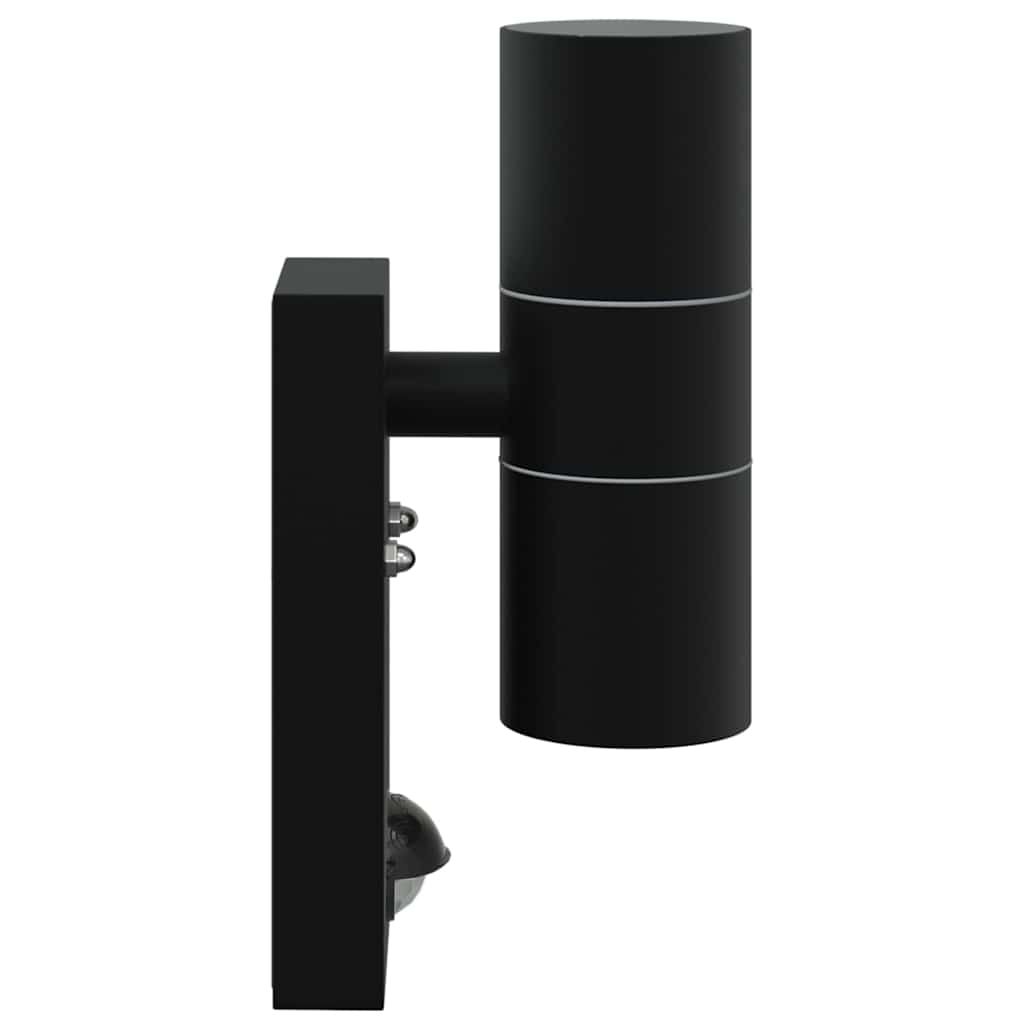 vidaXL Outdoor Wall Light 2 pcs Black 7 x 10 x 22 cm