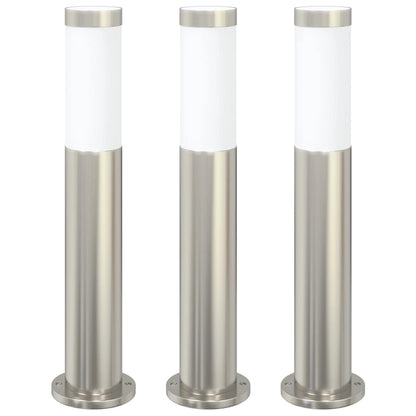 vidaXL Bollard Lights 3pcs 50 cm Stainless Steel IP44