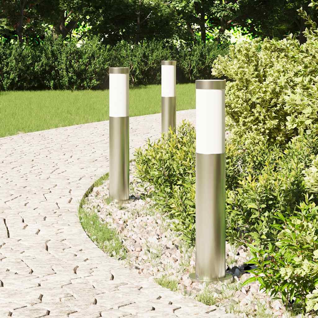 vidaXL Bollard Lights 3pcs 50 cm Stainless Steel IP44