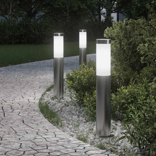vidaXL Bollard Lights 3pcs 50 cm Stainless Steel IP44