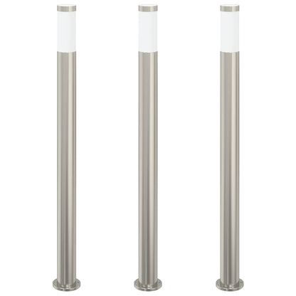 vidaXL Bollard Lights 3pcs 110 cm Stainless Steel IP44