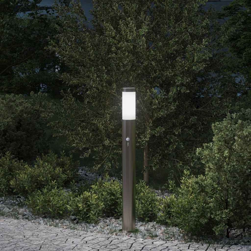 vidaXL Bollard Light with Sensor 80 cm Stainless Steel IP44