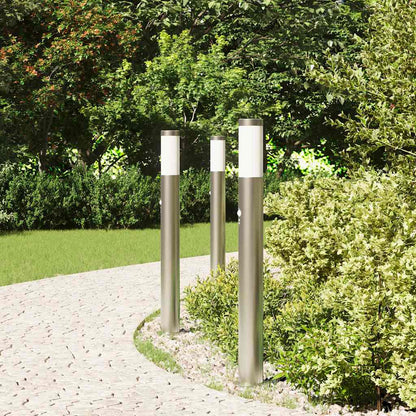 vidaXL Bollard Lights with Sensor 3pcs 80 cm Stainless Steel IP44