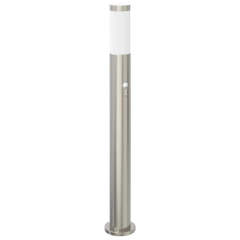 vidaXL Bollard Lights with Sensor 3pcs 80 cm Stainless Steel IP44