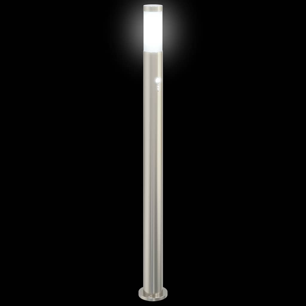 vidaXL Bollard Light with Sensor 110 cm Stainless Steel IP44
