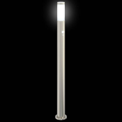vidaXL Bollard Light with Sensor 110 cm Stainless Steel IP44