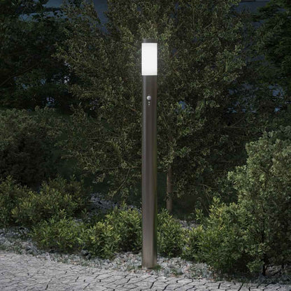 vidaXL Bollard Light with Sensor 110 cm Stainless Steel IP44