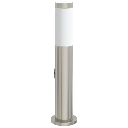 vidaXL Bollard Light with Outlet 50 cm Stainless Steel IP44