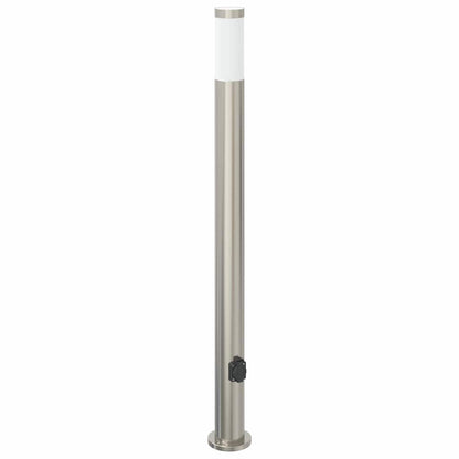vidaXL Bollard Light with Outlet 110 cm Stainless Steel IP44