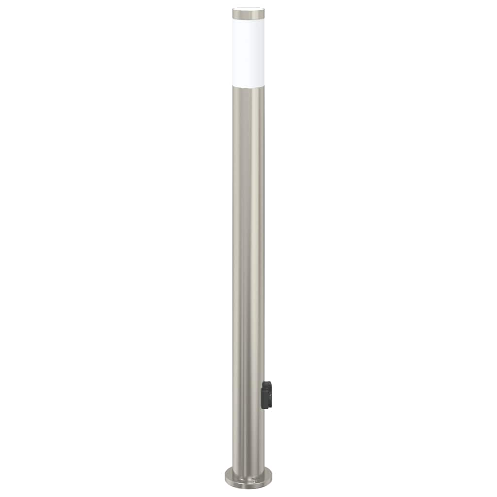 vidaXL Bollard Light with Outlet 110 cm Stainless Steel IP44