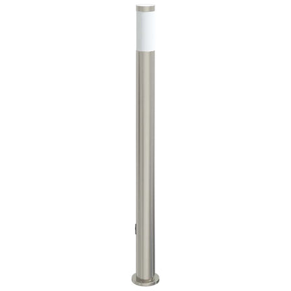 vidaXL Bollard Light with Outlet 110 cm Stainless Steel IP44