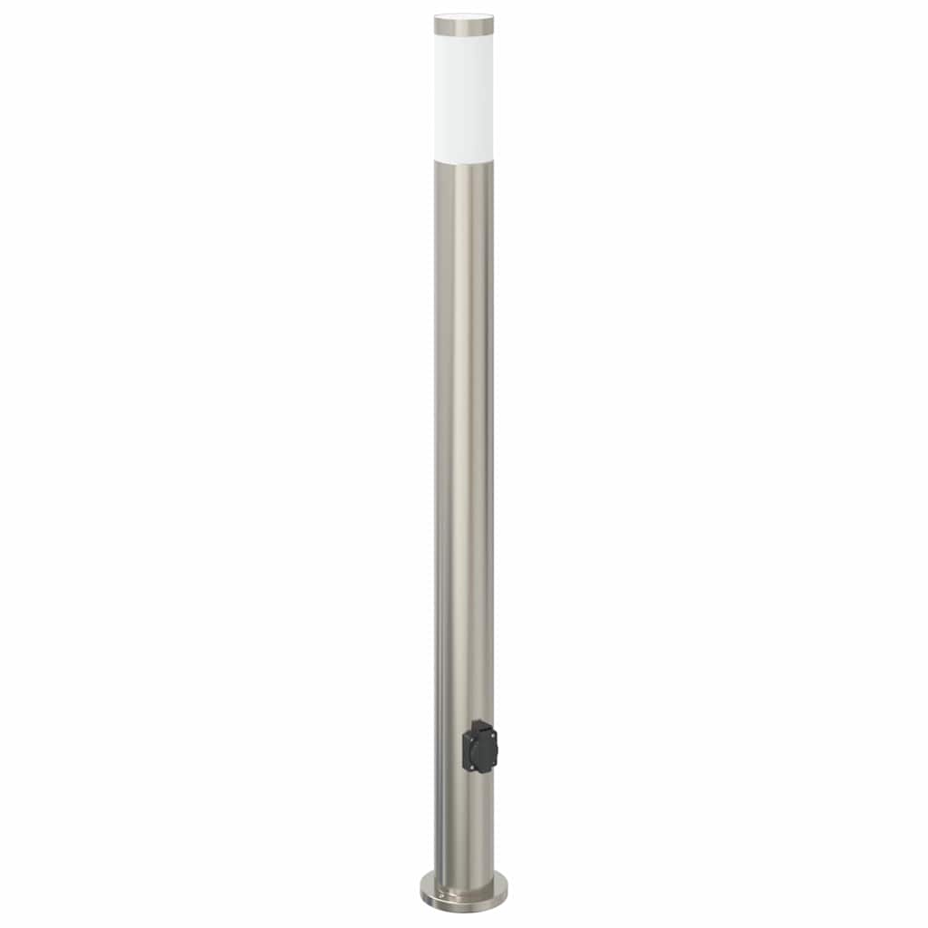 vidaXL Bollard Lights with Outlet 3pcs 110 cm Stainless Steel IP44