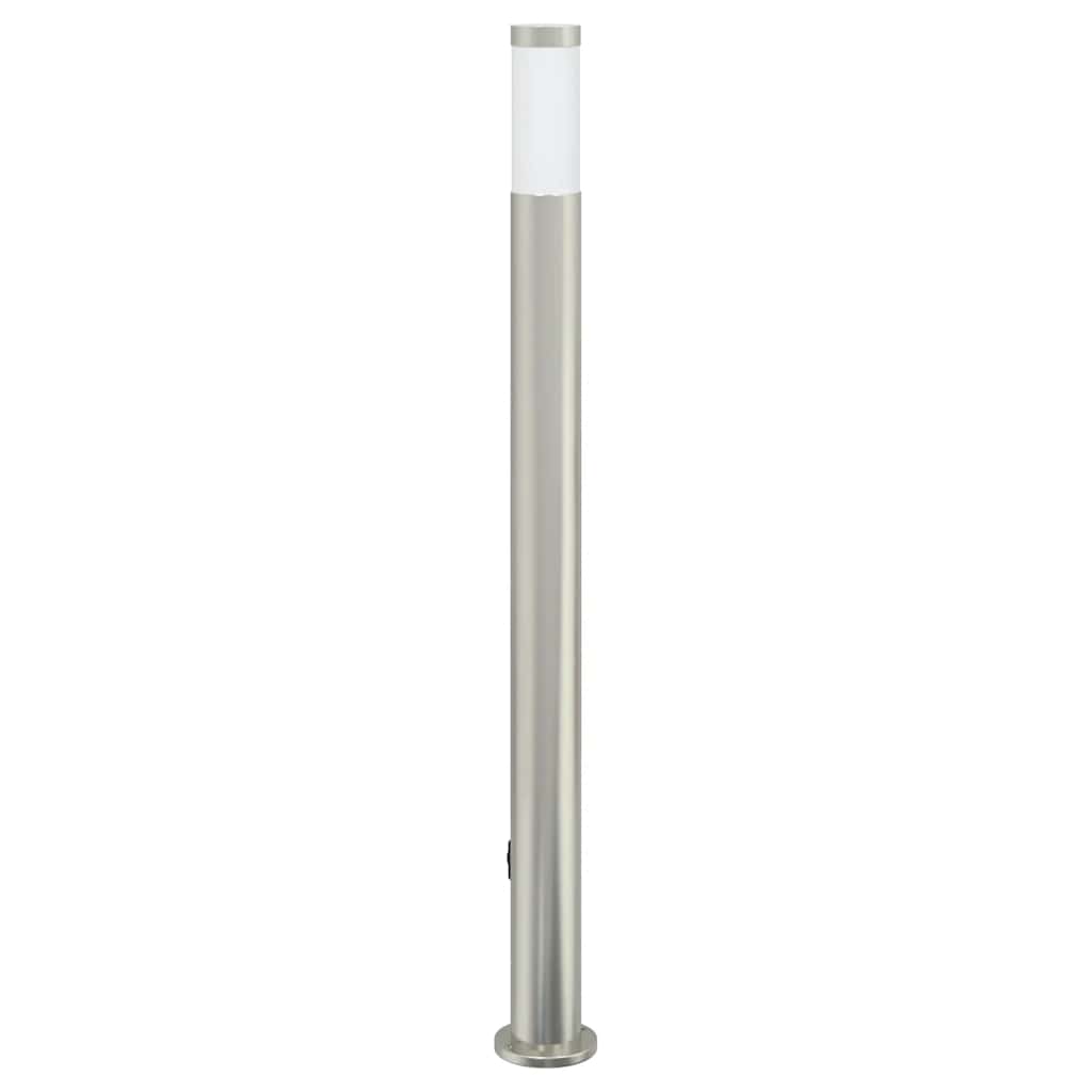vidaXL Bollard Light with Sensor&Outlet 110 cm Stainless Steel IP44