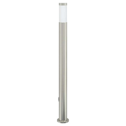 vidaXL Bollard Light with Sensor&Outlet 110 cm Stainless Steel IP44